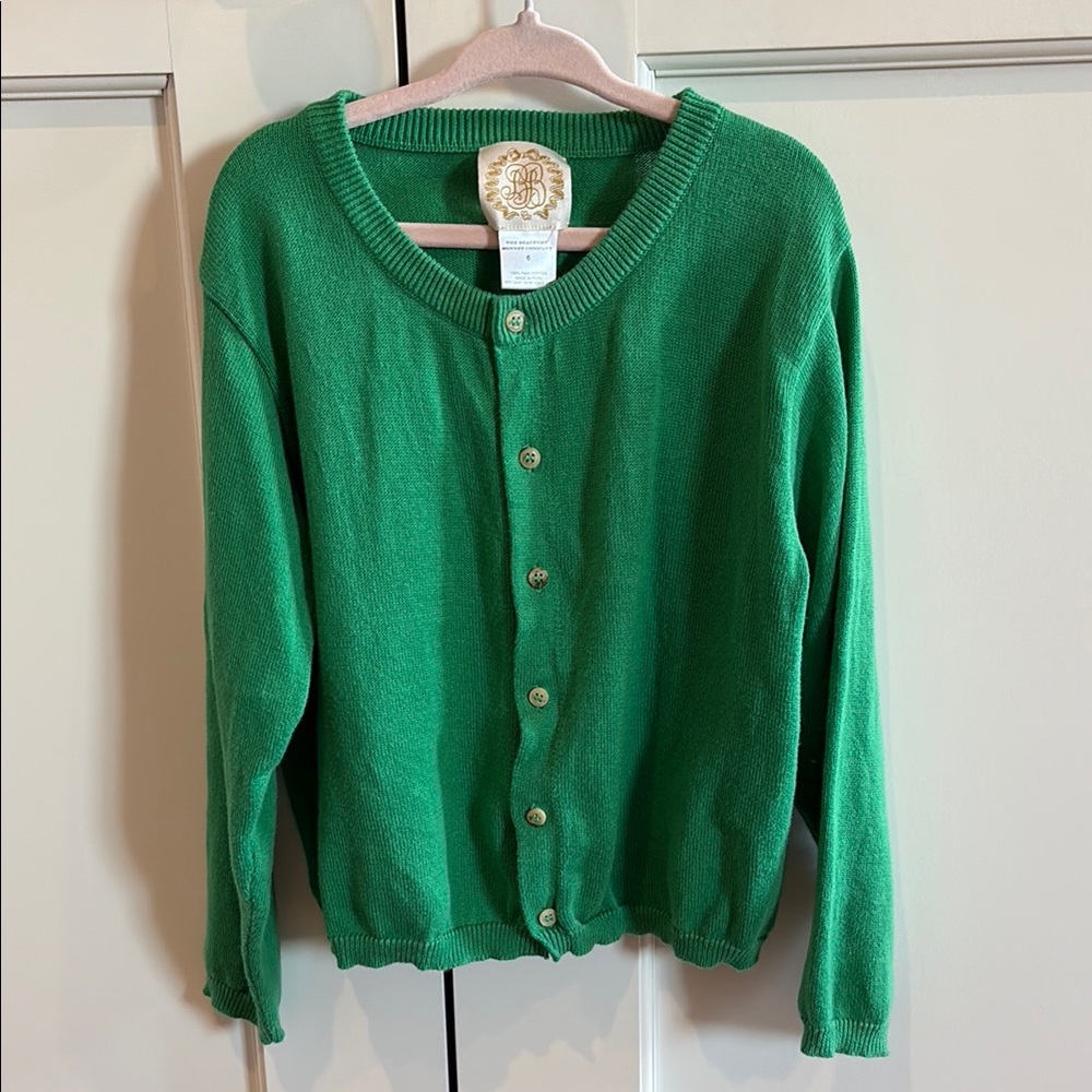 The Beaufort Bonnet Company Green Knit Cardigan Sweater